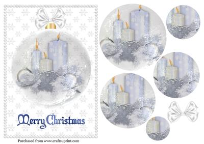 A5 Card Front with Pyramid Bauble