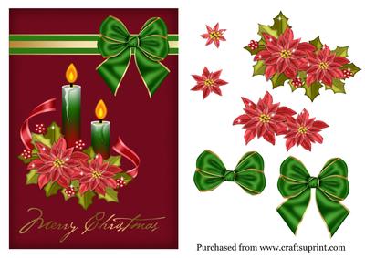 Candles and Poinsettia