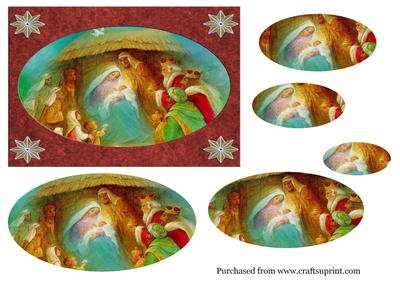 Nativiy Oval Pyramid in Red Frame