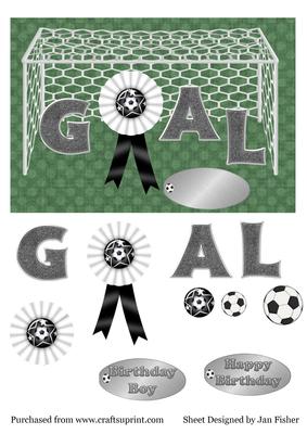 Black & White Football Goal