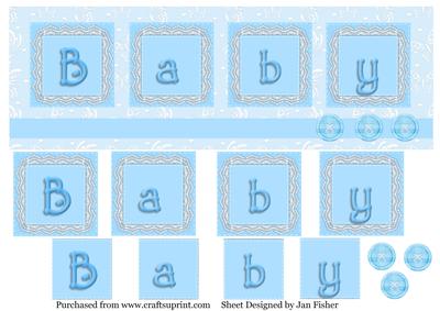 Large Dl Baby Boy Pyramid Card
