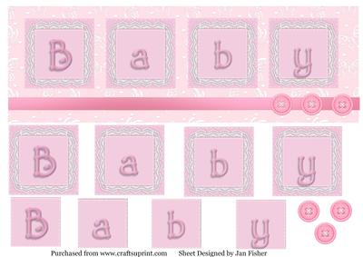 Large Dl Baby Girl Pyramid Card