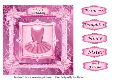 8 in Ballerina Topper in Pink