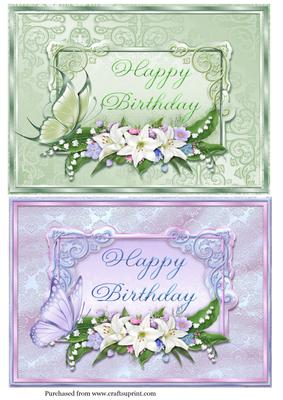 2 A5 Toppers in Green & Lilac