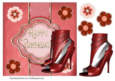 Birthday Shoes in Burgundy 8 in Topper