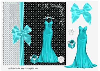 Teal Christmas Dress 8 in Topper