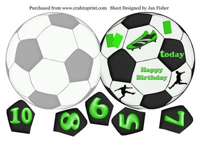 Shaped Football Card in Green