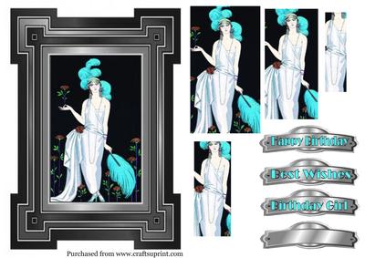 Art Deco Pyramid Topper in Teal