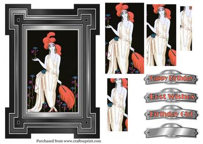 Art Deco Pyramid Topper in Red