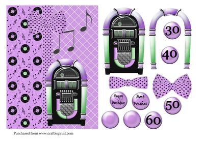 50s Style Jukebox in Lilac