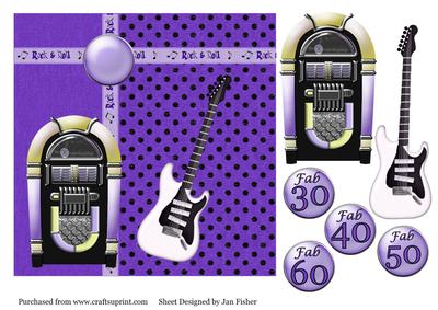 7 in Fab at Guitar & Jukebox in Purple
