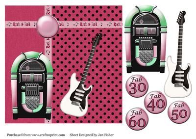 7 in Fab at Guitar & Jukebox in Red