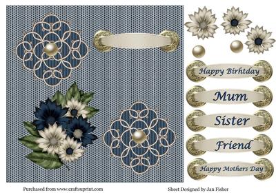 8 in Topper Lace & Elegance in Blue