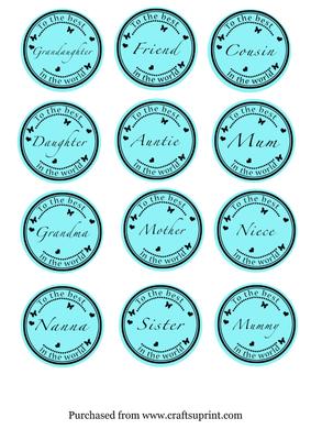`to the Best` Female Word Toppers in Teal