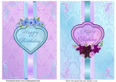 2 A5 Toppers in Lilac and Blue