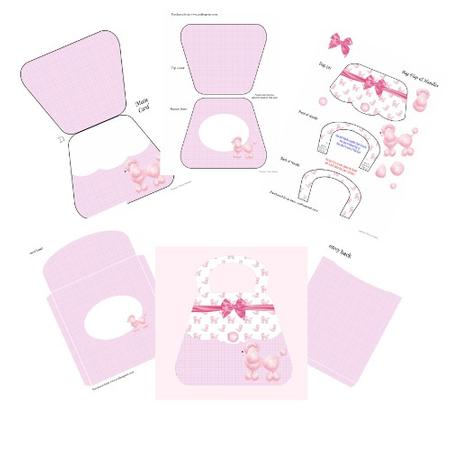 Poodle Handbag Card