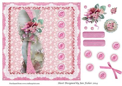 Simply Auntie 8in Card Topper