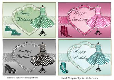 4 x A6 Toppers Spotty Dress & Shoes