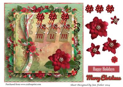 8in Card Front Simply Christmas (mum)