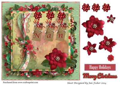 8in Card Front Simply Christmas (nan)