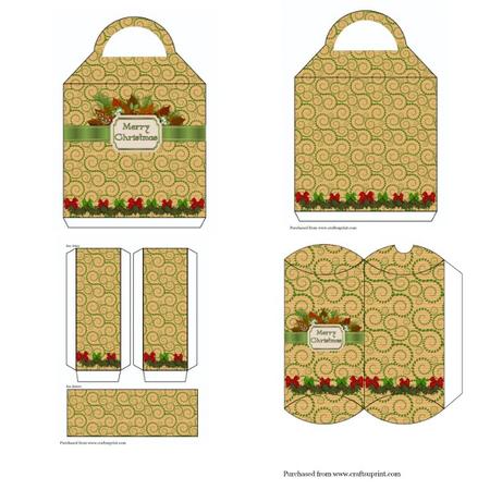 Cristmas Gift Bag & Matching Pillow Box