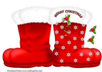 Shaped Santas Red Boots