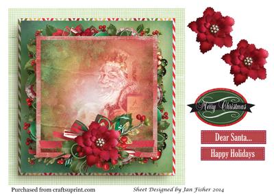 8in Card Front Simply Santa #2