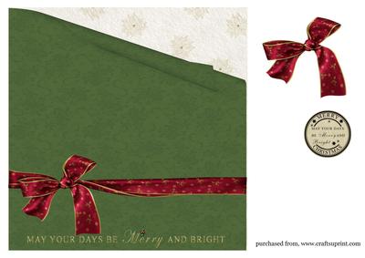 8in Green on Cream Backing