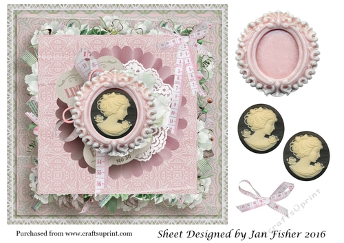 8 x 8 Cameo Card front