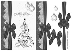 Christmas Bow and Lace in Black