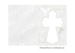 Baptism in White A5 Insert