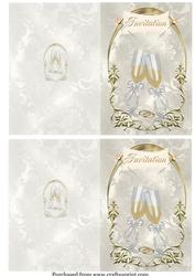 2 A6 Invitations in Cream & Gold 1