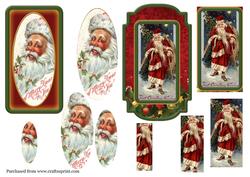 2 Vintage Santa Toppers 3