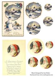 2 Vintage Santa Toppers 4