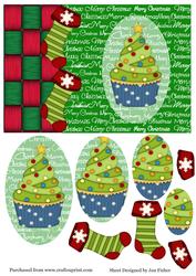 Colourful Christmas Pyramid Card Front