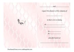 Female & Female Civil Ceremony Invitation Insert