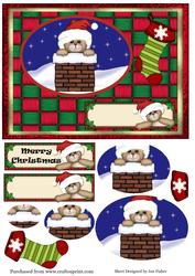 Chimney Bear Pyramid A5 Card Front