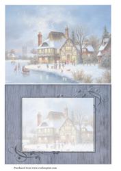 Insert for Vintage Village Children in the Snow