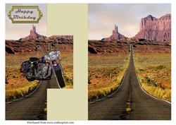The Open Road Cut and Fold Back Card