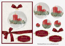 Christmas Pyramid Bauble with Red Candles