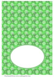 White Snowflakes on Green A5 Insert