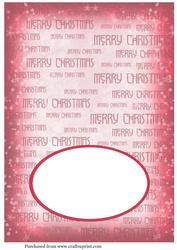 Merry Christmas Landscape Insert in Red