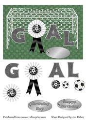 Black & White Football Goal