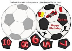 Football Shaped Birhtday Card with Numbers
