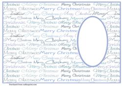 A5 Portrait Insert Multi Merry Christmas in Blues