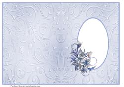 Winter Flower Inset in Blue