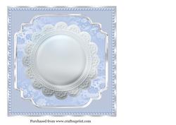 8 in Panel Insert in Blue