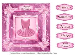 8 in Ballerina Topper in Pink