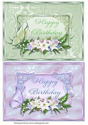 2 A5 Toppers in Green & Lilac