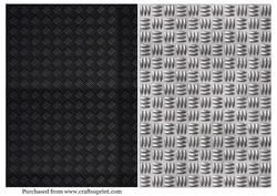 2 A5 Checker Plate Backing in Black & Silver